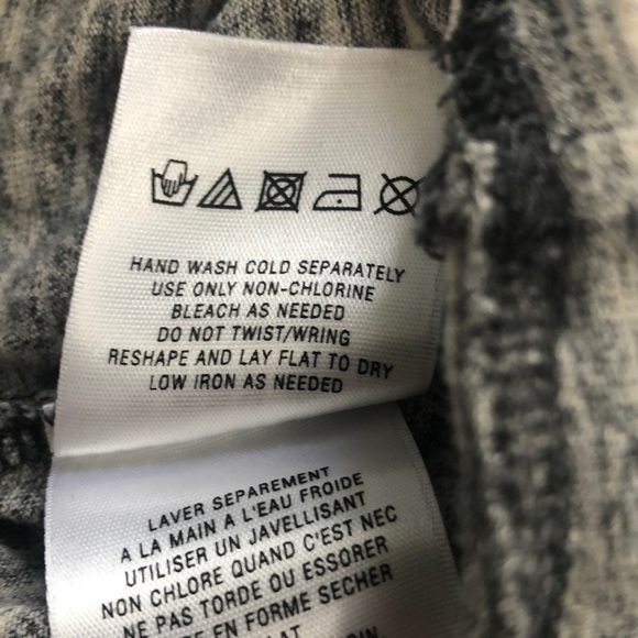 Anthropologie Postmark Heather Gray Shoulder Bow Blouse Large - Picture 6 of 9